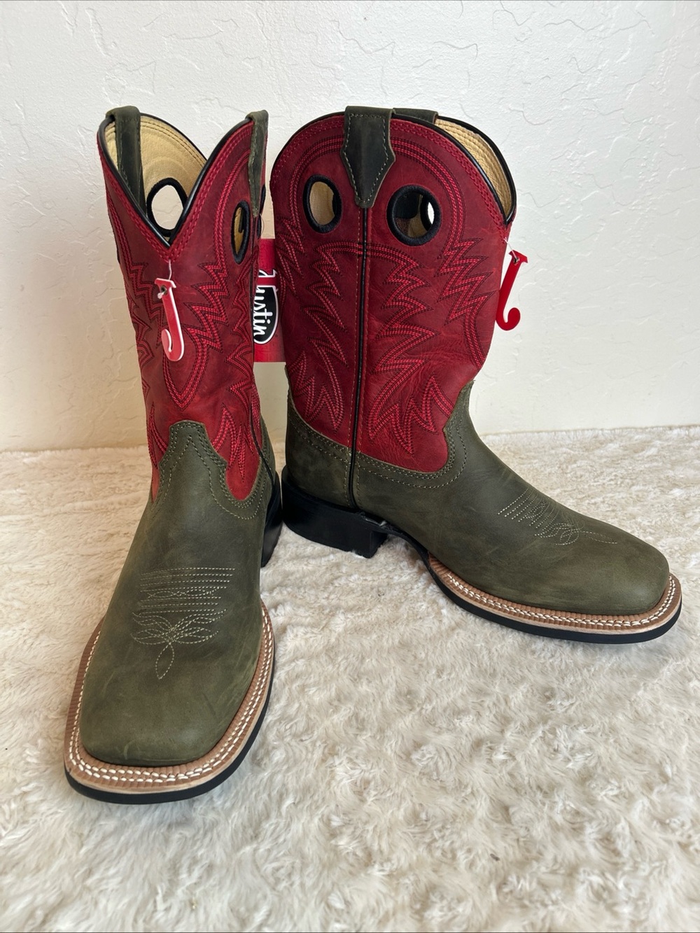 Justin Boots Sz 9D Show Stopper 11" Men’s Western Cowboy Boots FN7120 NEW